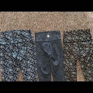 THREE PAIRS LULULEMON leggings
